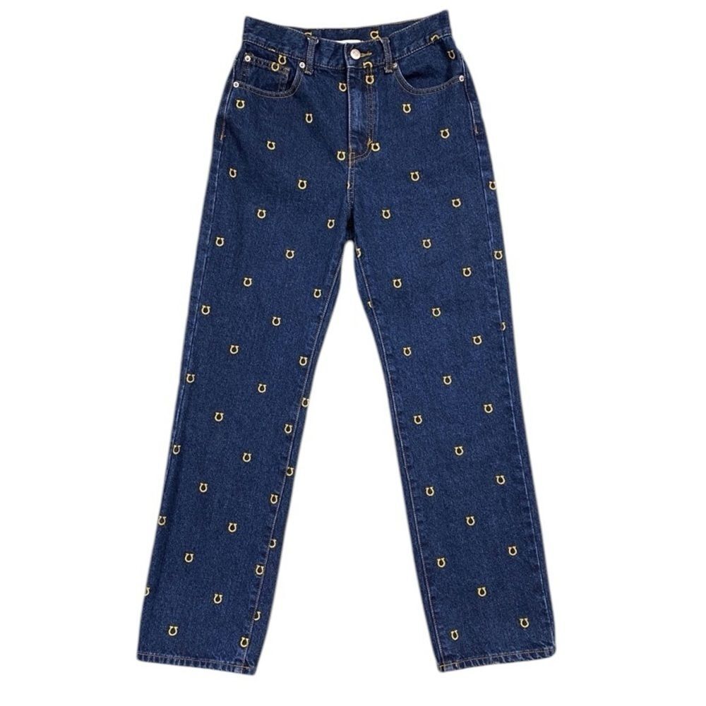 BDG Cowboy Jean Womens Size 26 Embroidered Horseshoe All Over